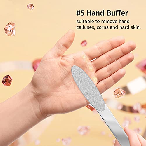 Diamancel Luxury Diamond Hand Buffer - #5 Fine Grit Hand Rasp - Smooths Callu...