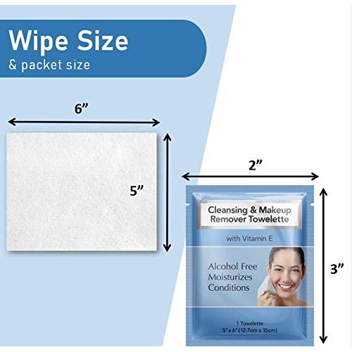 Diamond Wipes Cleansing and Waterproof Makeup Remover Wipes Case of 500ct Alc...