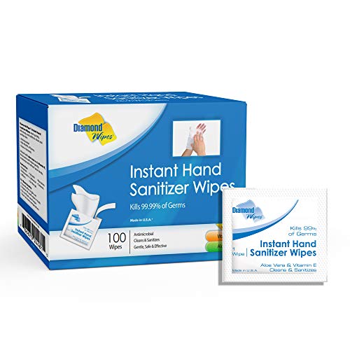 Diamond Wipes Instant Hand Sanitizer Alcohol Wipes 65% Ethyl Alcohol Box Of 1...