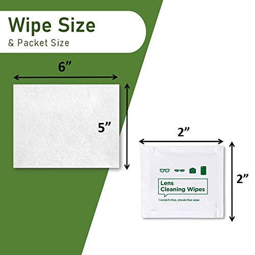 Pre-moistened Lens and Glass Cleaning Wipes: for Glasses, Camera, Cell Phone,...