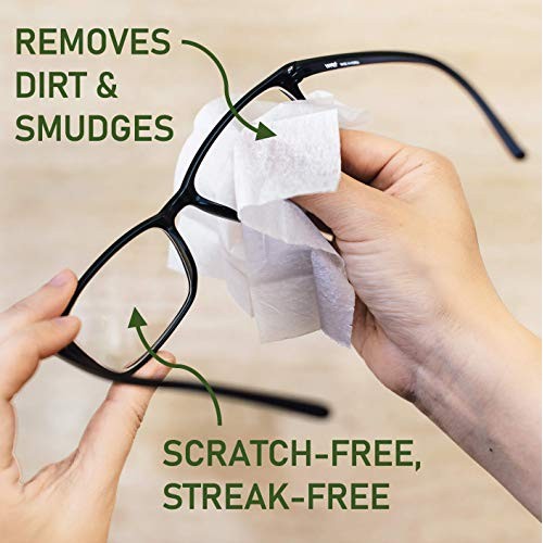 Pre-moistened Lens and Glass Cleaning Wipes: for Glasses, Camera, Cell Phone,...