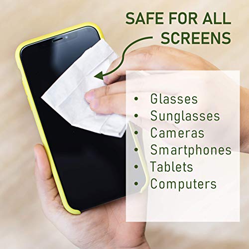 Pre-moistened Lens and Glass Cleaning Wipes: for Glasses, Camera, Cell Phone,...
