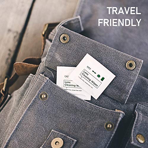 Pre-moistened Lens and Glass Cleaning Wipes: for Glasses, Camera, Cell Phone,...
