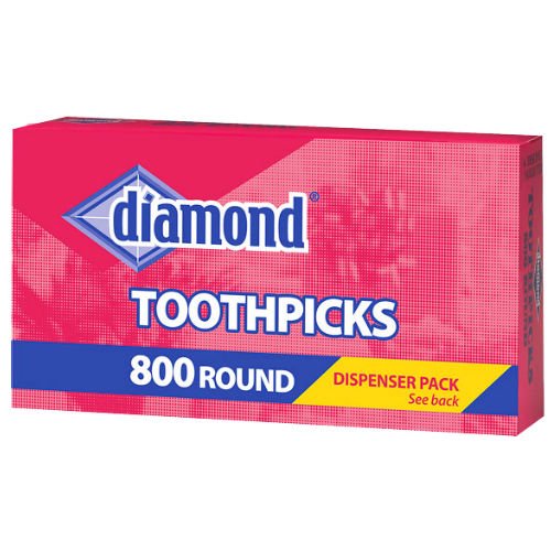 Diamond Round Toothpicks 800 Count