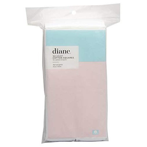 Diane Cotton Squares - Pack of 160 – 100% Real Cotton – Soft, Gentle on Face,...