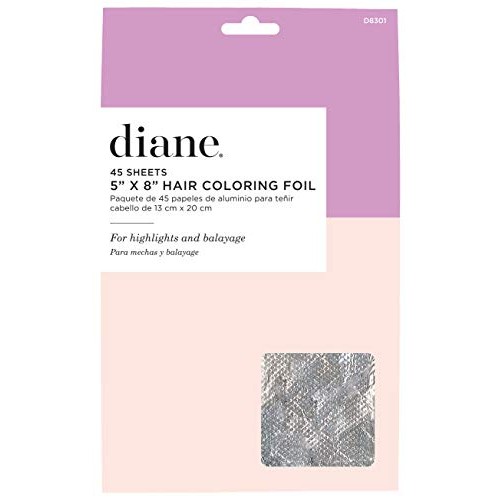 Diane Embossed D8301 45 Sheets Hair Coloring Foil, Silver