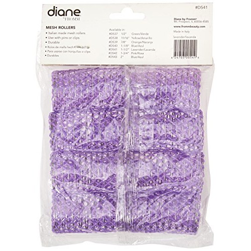 Diane Mesh Roller, Lavender, 1 1/2 Inch, 8 Count