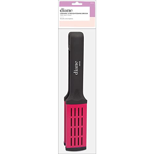 Diane Straightening Brush, Ceramic with Nylon Bristles for Thick Coarse Hair ...