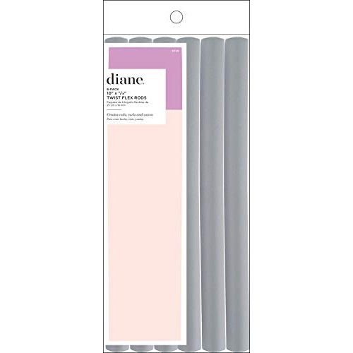 Diane Twist-Flex Rods – Pack of 6 Hair Rollers for Women and Girls  – Large –...