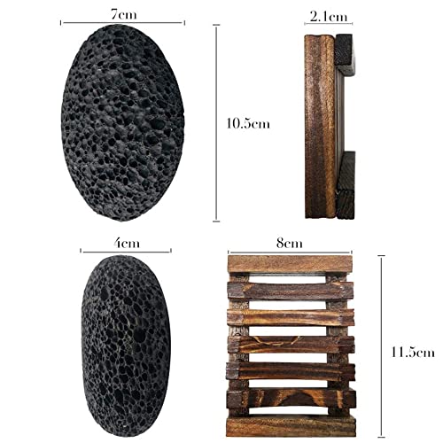 Pumice Stone for Foot, Natural Earth Lava Shower Pumice Stone Black, Exfoliat...