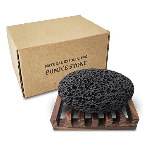 Pumice Stone for Foot, Natural Earth Lava Shower Pumice Stone Black, Exfoliat...