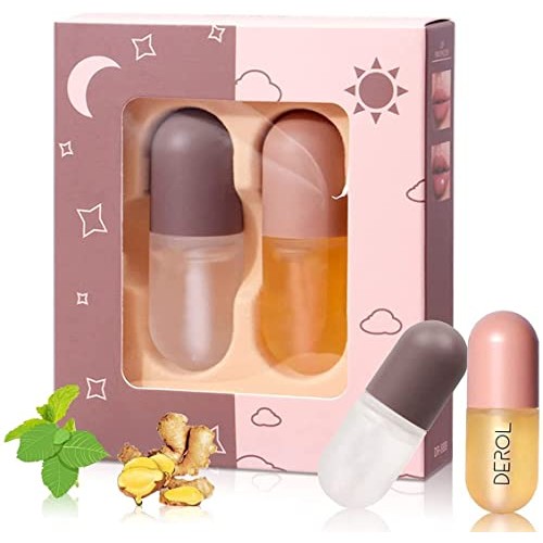 2 Pcs Lip Plumper,Syrup Cosmetics Lip Plumper, Syrup Day and Night Lip Plumpe...