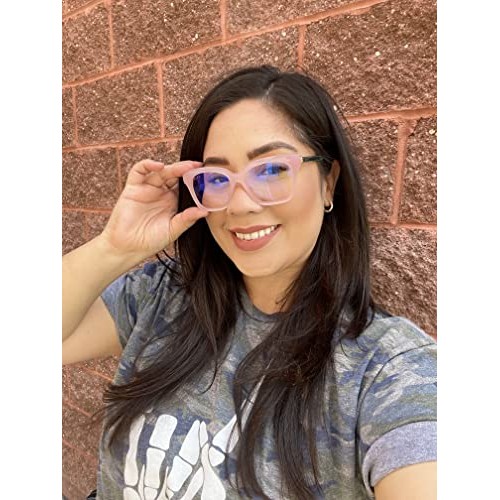 DIFF Eyewear - Bella XS - Designer Square UV400 Blue Light Blocking Glasses f...