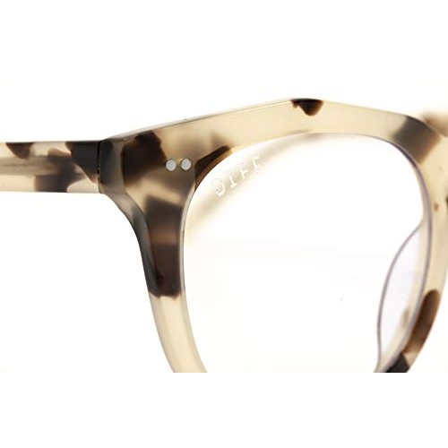 DIFF Eyewear - Weston - Designer Square UV400 Blue Light Blocking Glasses for...