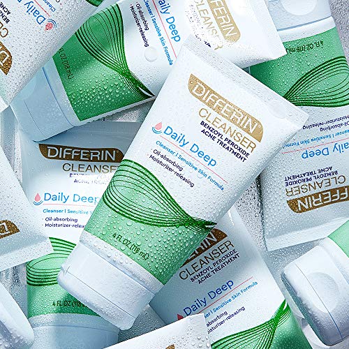 Acne Face Wash with Benzoyl Peroxide by the makers of Differin Gel, Daily Dee...