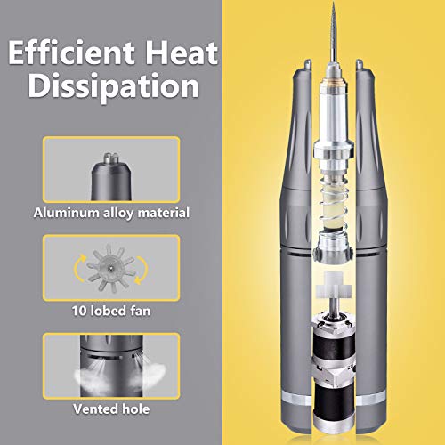 Professional Nail Drill Kit, Portable Electric Nail Drill Machine 35000RPM wi...