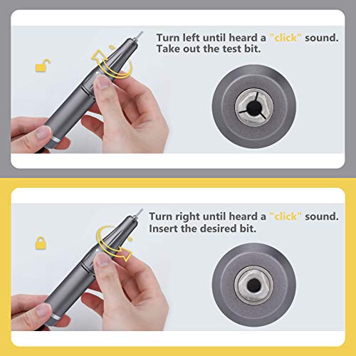 Professional Nail Drill Kit, Portable Electric Nail Drill Machine 35000RPM wi...