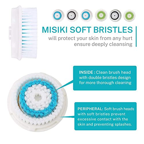 6 Pack Replacement Facial Ultrasonic Cleansing Brush Heads Compatible with De...