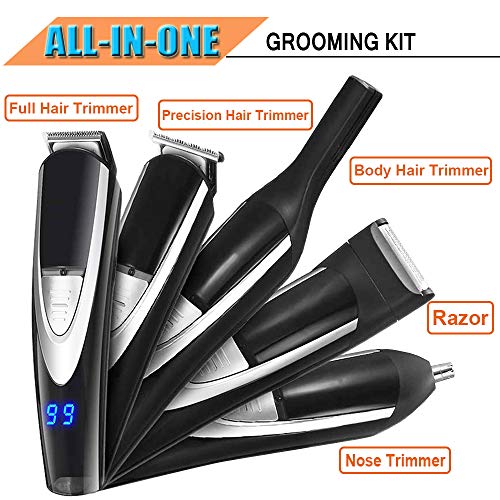 DIKANEO Beard Trimmer Hair Clipper Kit for Men, 10 IN 1 Electric Trimmers Gro...