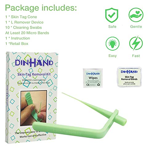 DINHAND Skin Tag Remover, Micro Skin Tag Removal Kit for Small to Medium (2mm...