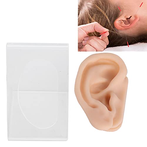 Ear Model - Soft Silicone Ear Acupuncture Practice Model Human Ear Model with...