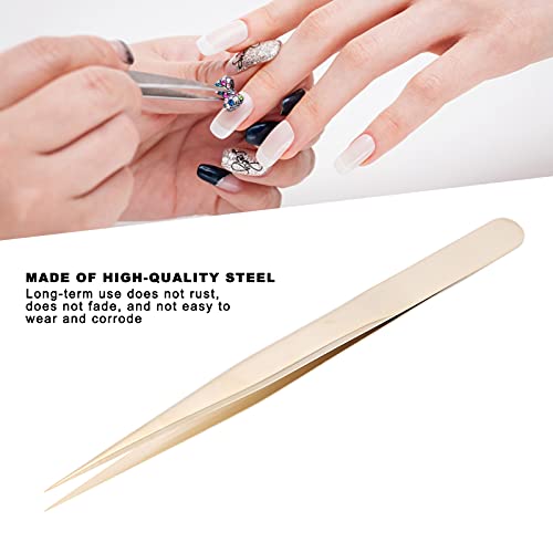 Nail Art Tweezers - Steel Tweezer Eyelash Extension Tweezers Nail Art Tweezer...