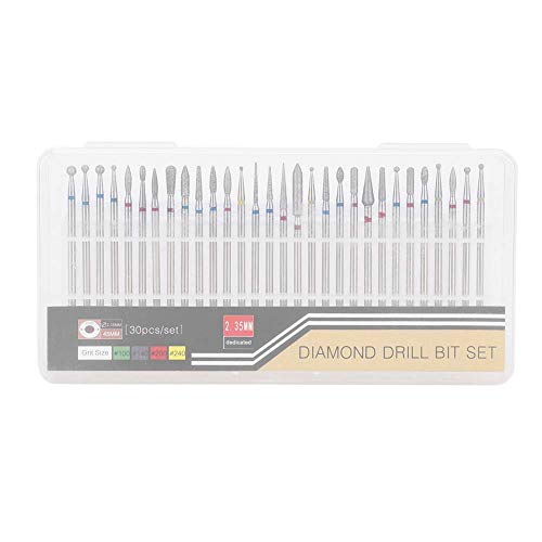 Nail Drill Head,30Pcs / Set Nail Drill Bit Kit Sanding Bit for Nail Tips - Ma...