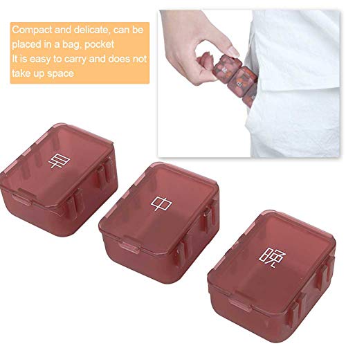 Pillbox Dispenser, Pills Container, Pills Box Portable Pillbox Dispenser Dail...