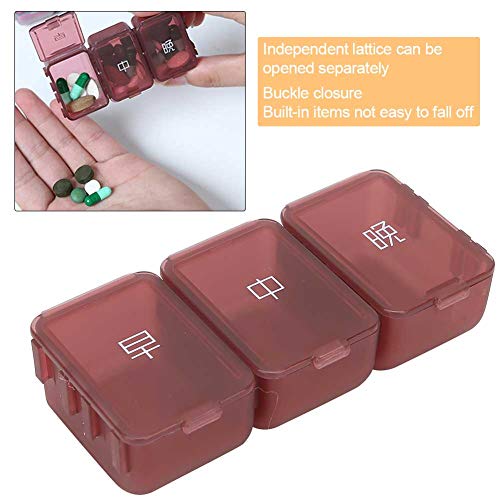 Pillbox Dispenser, Pills Container, Pills Box Portable Pillbox Dispenser Dail...