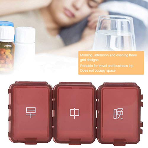Pillbox Dispenser, Pills Container, Pills Box Portable Pillbox Dispenser Dail...