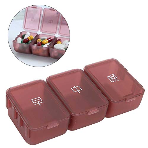 Pillbox Dispenser, Pills Container, Pills Box Portable Pillbox Dispenser Dail...