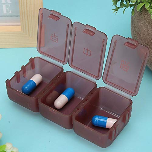 Pillbox Dispenser, Pills Container, Pills Box Portable Pillbox Dispenser Dail...