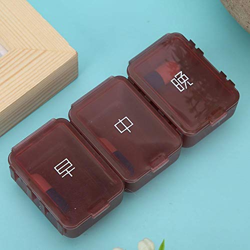 Pillbox Dispenser, Pills Container, Pills Box Portable Pillbox Dispenser Dail...
