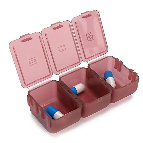 Pillbox Dispenser, Pills Container, Pills Box Portable Pillbox Dispenser Dail...