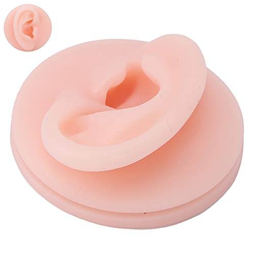Silicone Ear Model Soft, Professional Soft Silicone Ear Model Fake Ear Displa...
