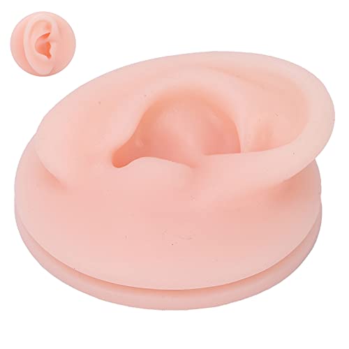 Silicone Ear Model Soft, Professional Soft Silicone Ear Model Fake Ear Displa...