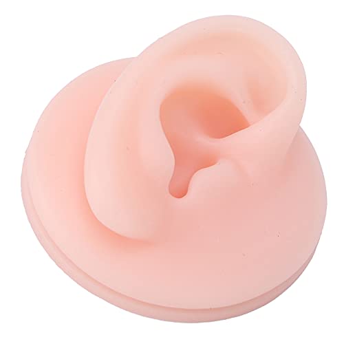 Silicone Ear Model Soft, Professional Soft Silicone Ear Model Fake Ear Displa...