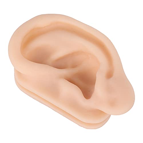 Soft Silicone Ear Model, Soft Feelings Simulation Ear Acupuncture Practice Mo...
