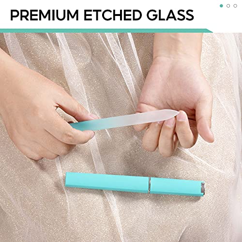Crystal Glass Nail File, Nail Files and Buffers with Case Premium Fingernail ...