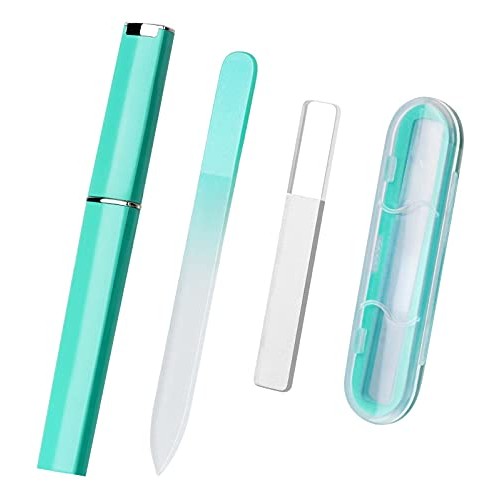 Crystal Glass Nail File, Nail Files and Buffers with Case Premium Fingernail ...