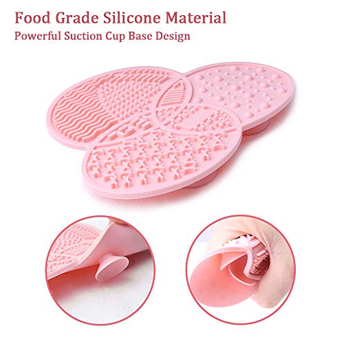 Makeup Brush Cleaning Mat & Makeup Brush Drying Rack, YLong-ST 28 Holes Makeu...