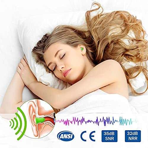 60Pair Ultra Soft Foam Earplugs, 35dB Ear Plugs for Sleeping Noise Cancelling...