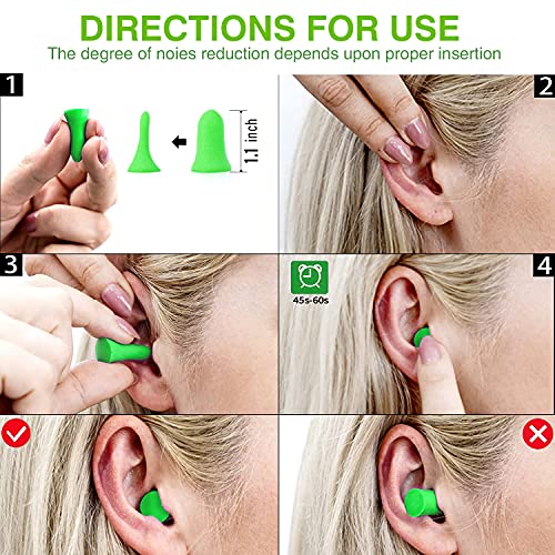 60Pair Ultra Soft Foam Earplugs, 35dB Ear Plugs for Sleeping Noise Cancelling...