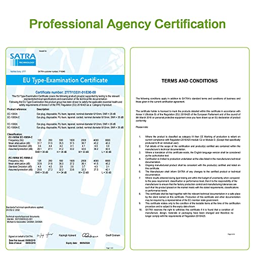 60Pair Ultra Soft Foam Earplugs, 35dB Ear Plugs for Sleeping Noise Cancelling...