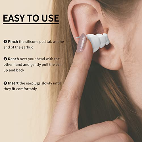 Reusable Ear Plugs for Concert, Noise Reduction Concert Earplugs, 2Pair Speci...