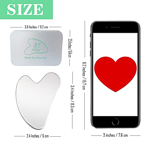 Ditind Gua Sha, Gua Sha Facial Tools, Stainless Steel Guasha Tool for Facial ...