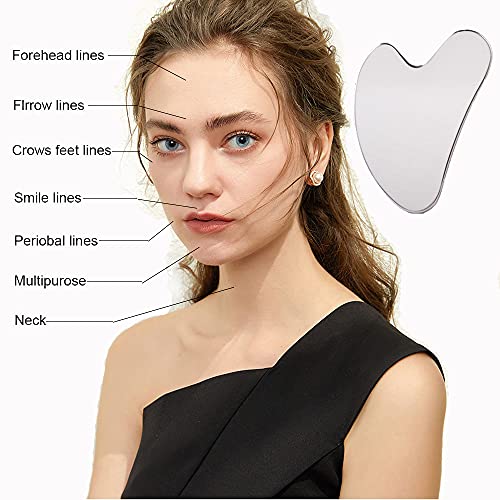 Ditind Gua Sha, Gua Sha Facial Tools, Stainless Steel Guasha Tool for Facial ...