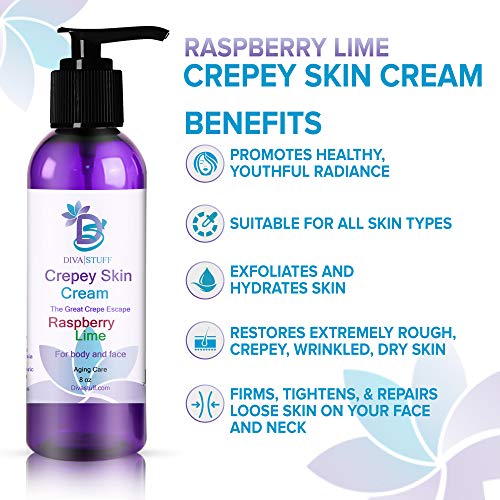 Diva Stuff Crepey Skin Cream Raspberry Lime | Anti-Aging Deep Moisturizer | R...