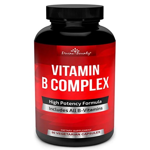 Divine Bounty Super B Complex Vitamins - All B Vitamins Including B12, B1, B2...