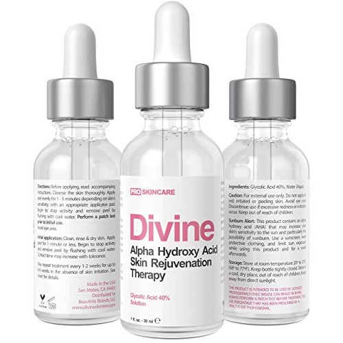 Glycolic Acid 40% (Professional Chemical Peel) Pro Strength Alpha Hydroxy Aci...